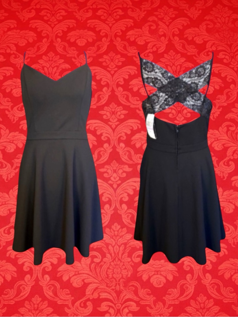 Speechless NWT Classic Goth Whimsigoth Dark Academia Formal Lace Back Dress 11